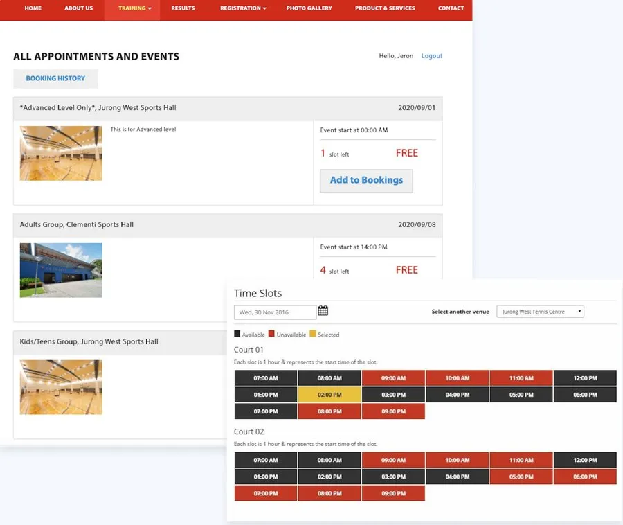Facility Booking System — project screenshot