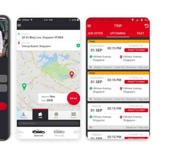 Driver mobile app — job offers, navigation, and status updates