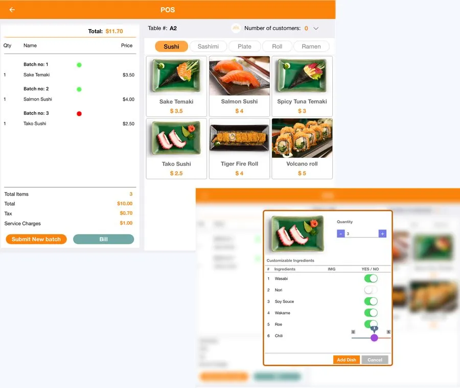 Tablet POS Ordering System