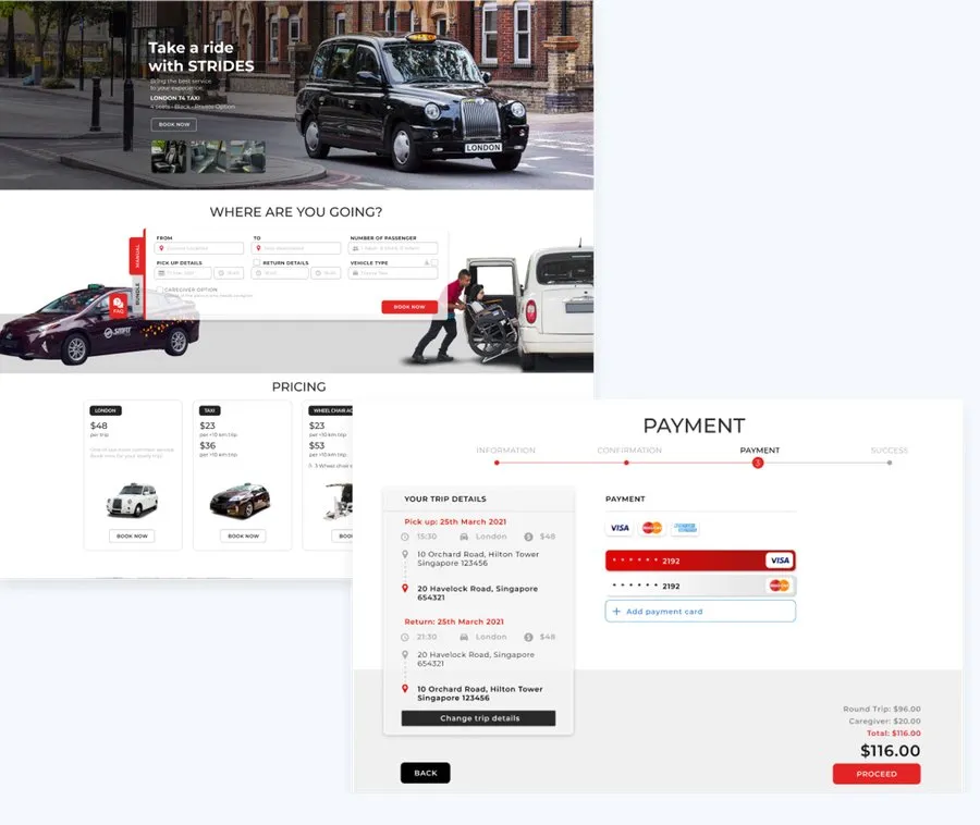 Taxi Booking Website — project screenshot