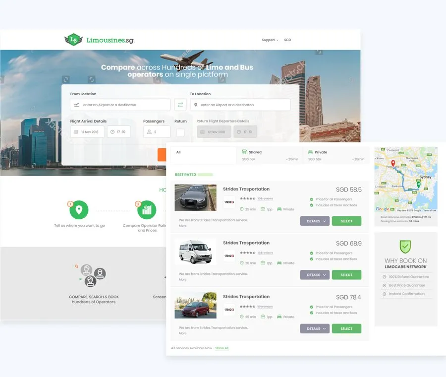 Transportation Web Portal — project screenshot
